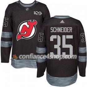 Adidas Maillot de Hockey New Jersey Devils Cory Schneider 35 1917-2017 100th Anniversary Noir Authentic - Homme